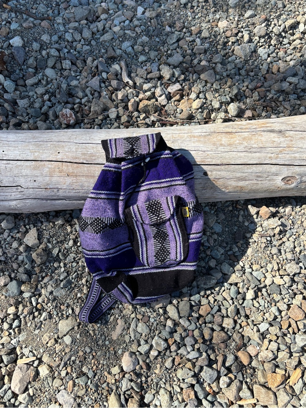Artisan Purple & Black Woven Backpack
